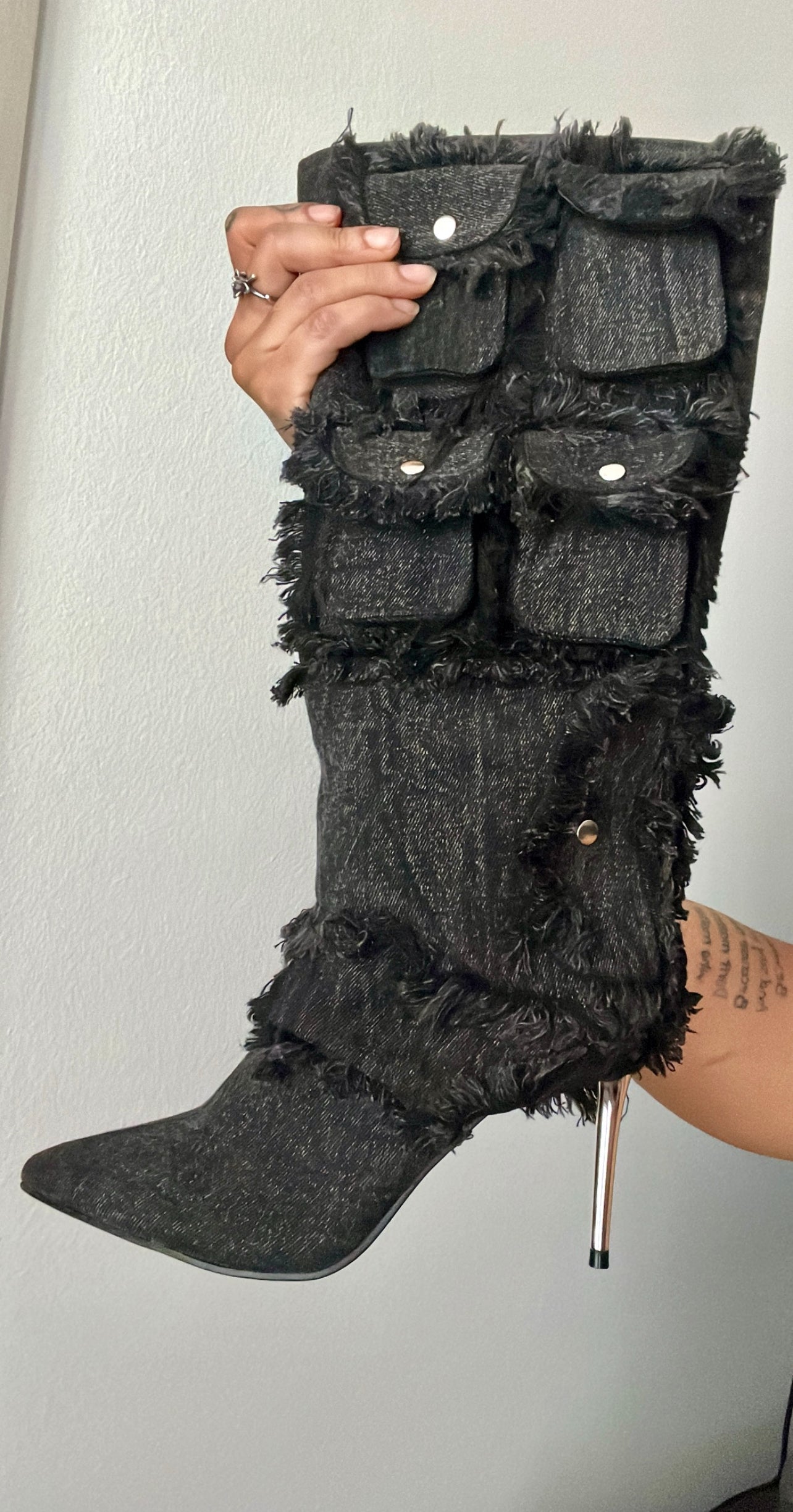 Denim Boots