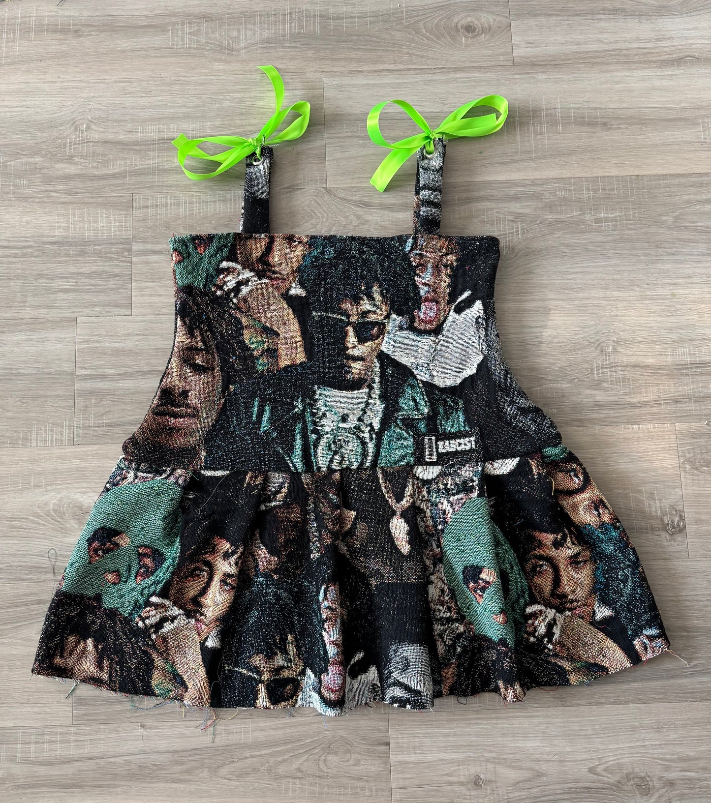 Pleated Strapped Dress