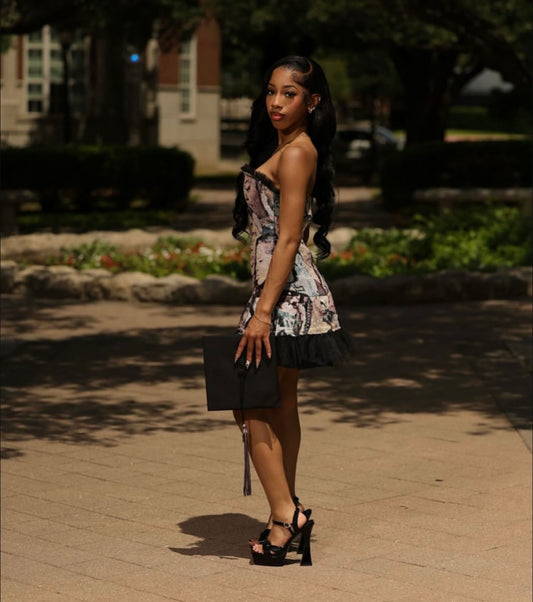 Tulle Pleated Dress