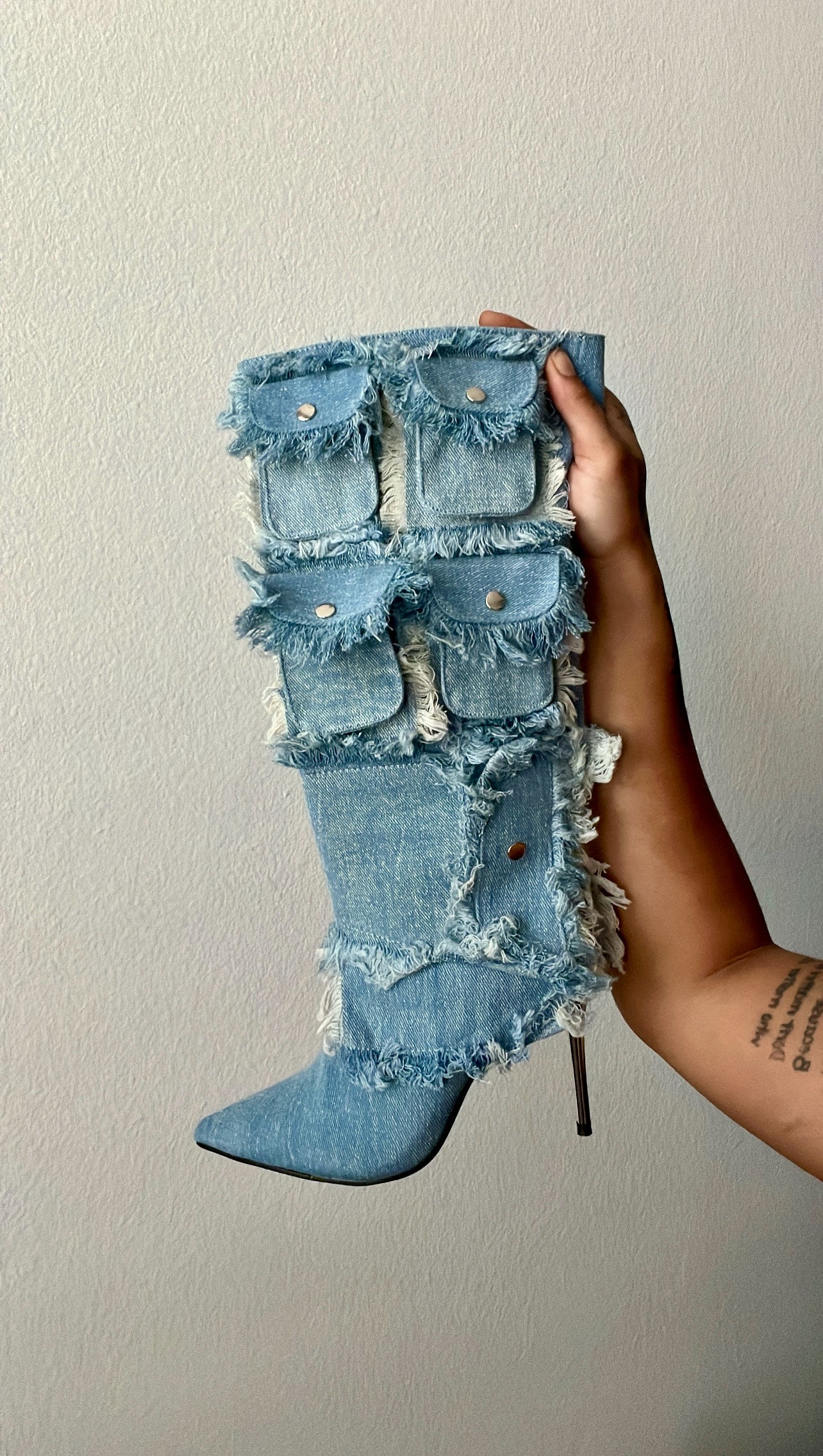 Denim Boots