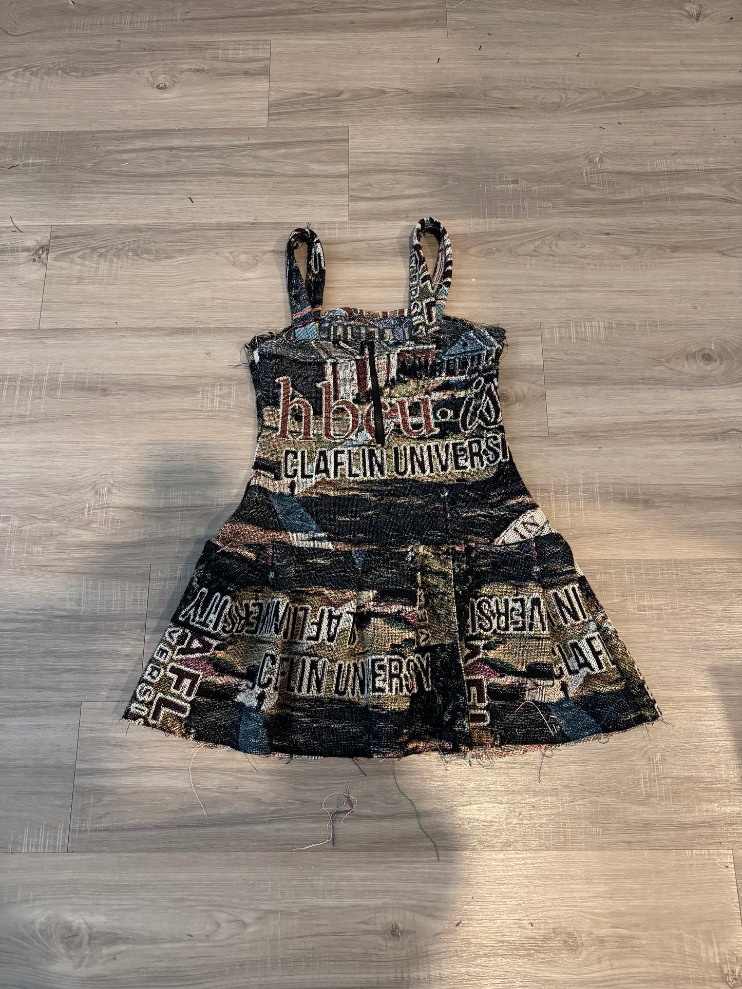 Pleated Strapped Dress