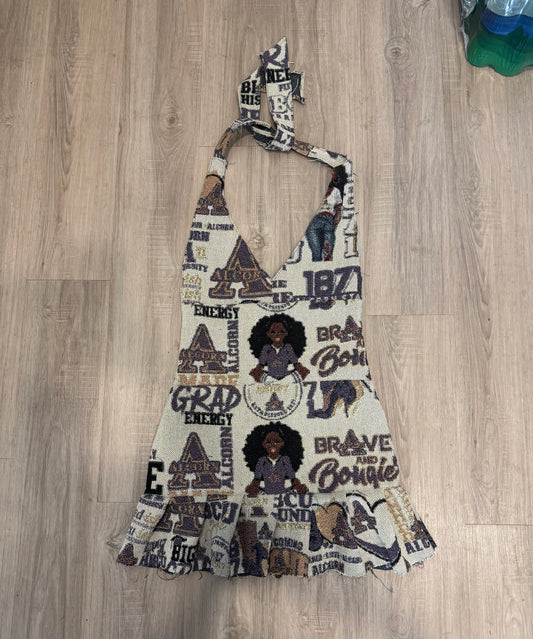 Halter Pleated Dress