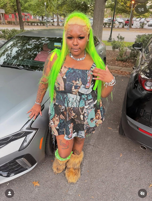 Pleated Strapped Dress